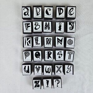 Stampin' Up! Set of Outrageous Alphabet Stamps 1999 in Clear Container